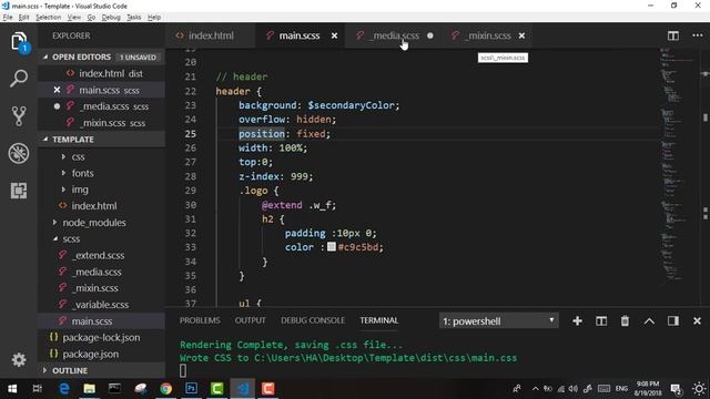 11 - ( Design Template HTML 5 - Sass ) Media Query Part 1 смотреть онлайн