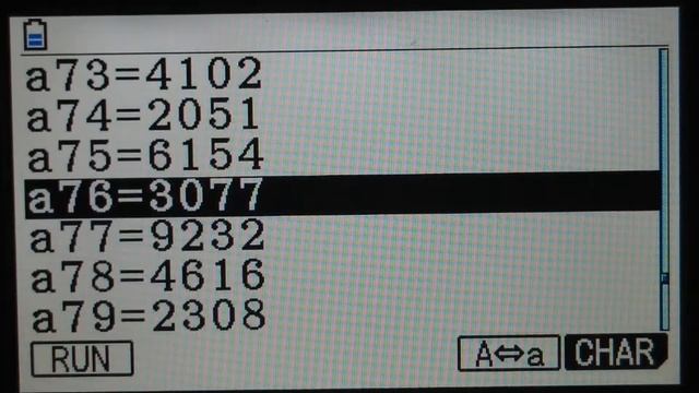 Collatz Problem on Python mode of Casio Graphing Calc. смотреть онлайн
