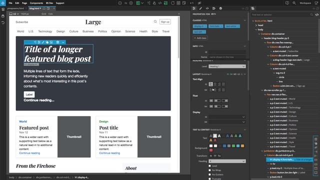 Overview - Bootstrap 4 & 3 in Pinegrow смотреть онлайн
