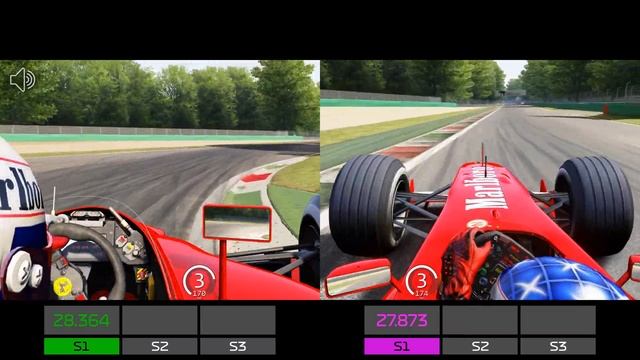 F1 Ferrari 1990 vs 2000 Speed Comparison | Monza | Assetto Corsa смотреть онлайн
