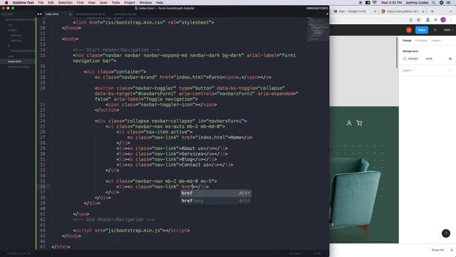 Figma to Bootstrap 5 Tutorial #1 (Furni) - Header/Navigation смотреть онлайн