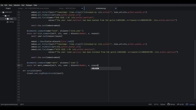 MODERATION BOT WITH PYTHON! | DISCORD.PY смотреть онлайн