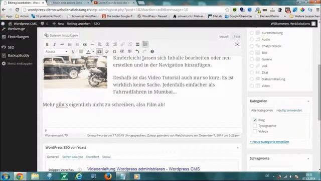 Wordpress Tutorial Anleitung für Administrator - deutsch смотреть онлайн