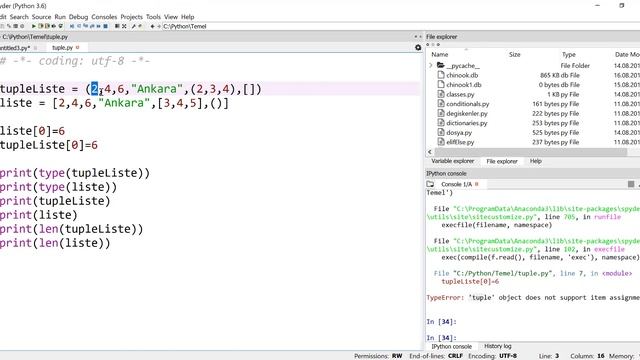 Python 3.7 Dersleri 12 - Tuple İle Çalışmak смотреть онлайн