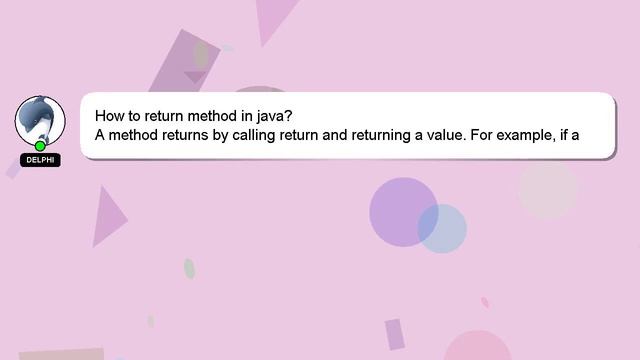 How to return method in java? смотреть онлайн