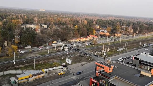 Поселок Удельная с высоты 16 этажного дома смотреть онлайн