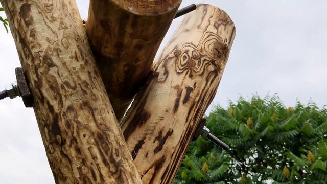 Садовая качеля с бревен своими руками.  Solid Hardwood Garden Swing