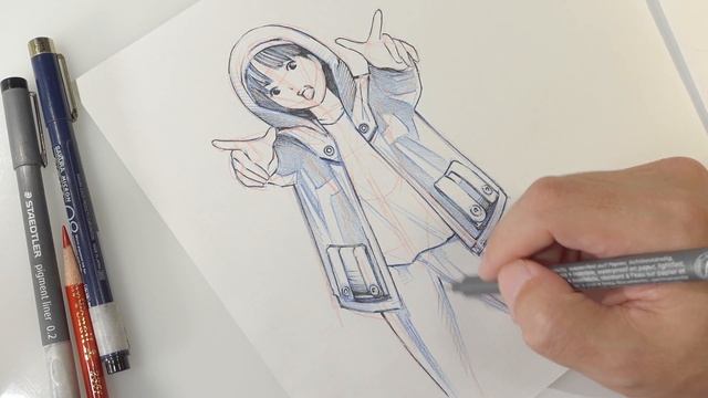 Drawing : パーカー少年 Hoodie boy смотреть онлайн