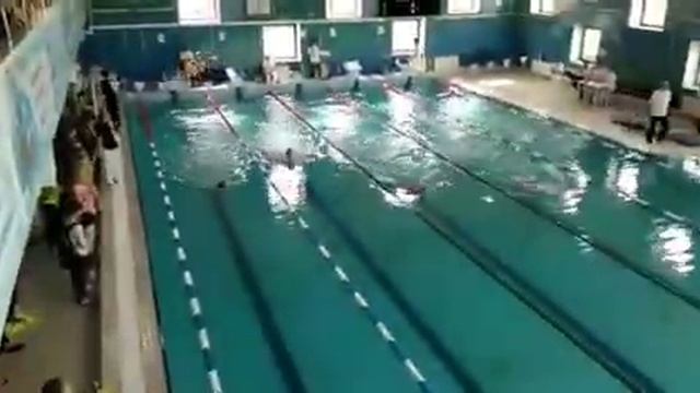 2019.04.26 Максим на соревнованиях в спортшколе. Брасс 50 метров. Третий год обучения. смотреть онлайн