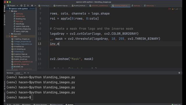 OpenCV with Python | Project #3-Blending two Images with bitwise operations смотреть онлайн
