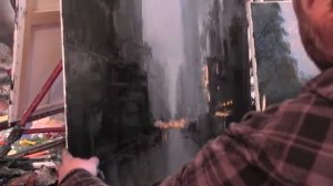 Научиться рисовать ночной город, городской пейзаж  маслом