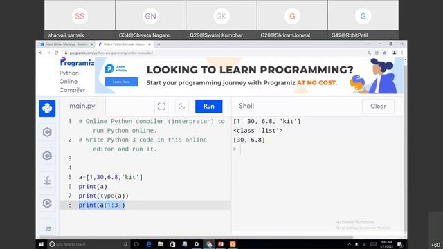 Python Programming Session-6 List datatype and Range function смотреть онлайн