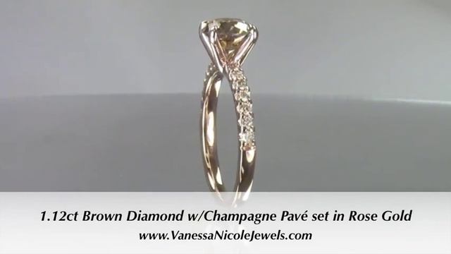 1.12ct Brown Diamond Engagement Ring - Laura's Rose Gold Engagement Ring смотреть онлайн