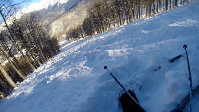 ГК Роза Хутор Трасса Каскад Diffcult Piste Декабрь 2013 смотреть онлайн