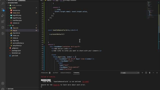 Build a dynamic form in React смотреть онлайн