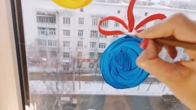 Украшаем окна к новому году /рисунки на окнах смотреть онлайн