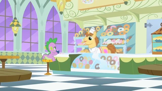 Spike & Donut Joe - Hey, Pony Joe. Another donut. Don't you think you've had enough? (full scene) смотреть онлайн