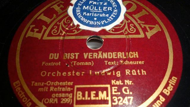 Orchester Ludwig Rüth, Gesang Erwin Hartung, Du bist veränderlich, 1935 смотреть онлайн