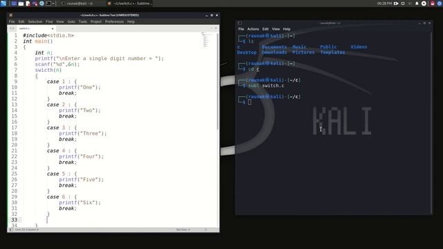 C program to print numbers in words by using Switch смотреть онлайн