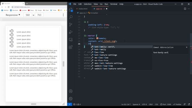 Стилизация маркеров списка. Псевдоэлемент ::marker. смотреть онлайн
