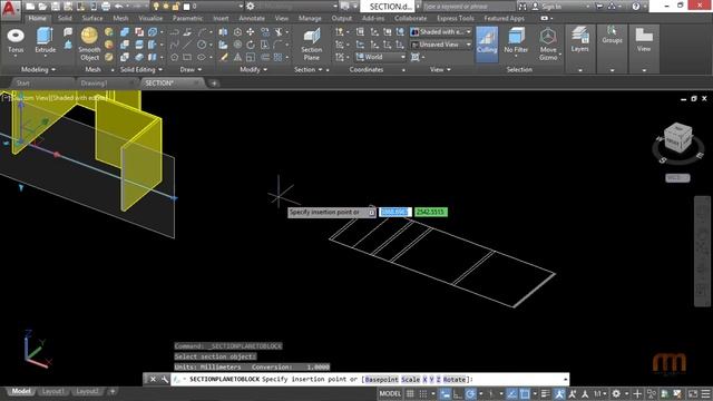 Crear una sección 3D o 2D una herramienta en AutoCAD смотреть онлайн