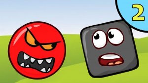 Несносный КРАСНЫЙ ШАР против чёрного квадрата #2. Мультик ИГРА для детей Red Ball 4 на Игрули TV