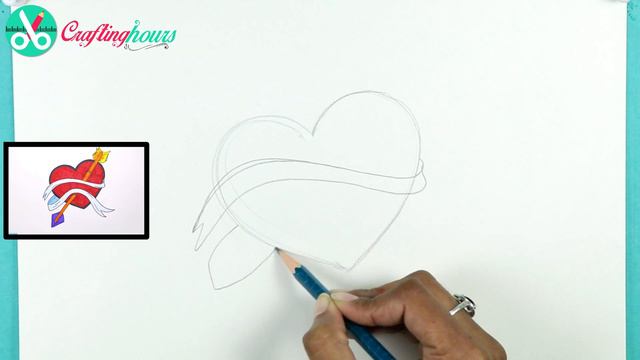 How to Draw Heart with Arrow, Bow, Ribbon, Wings for Valentine Message Cards смотреть онлайн
