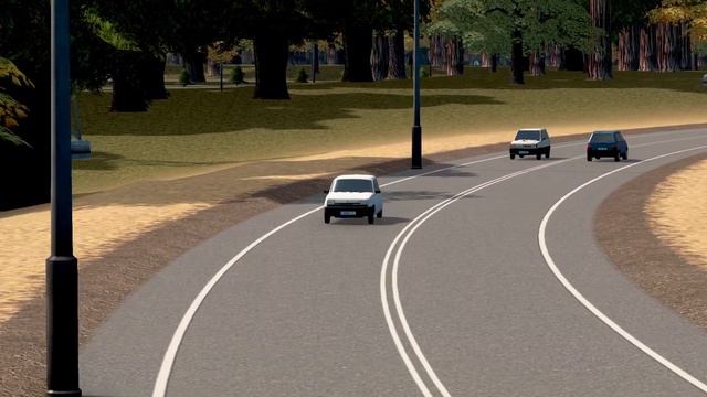 Cities Skylines: City Drive [auto-pilot/demo view]: Renault 5 смотреть онлайн