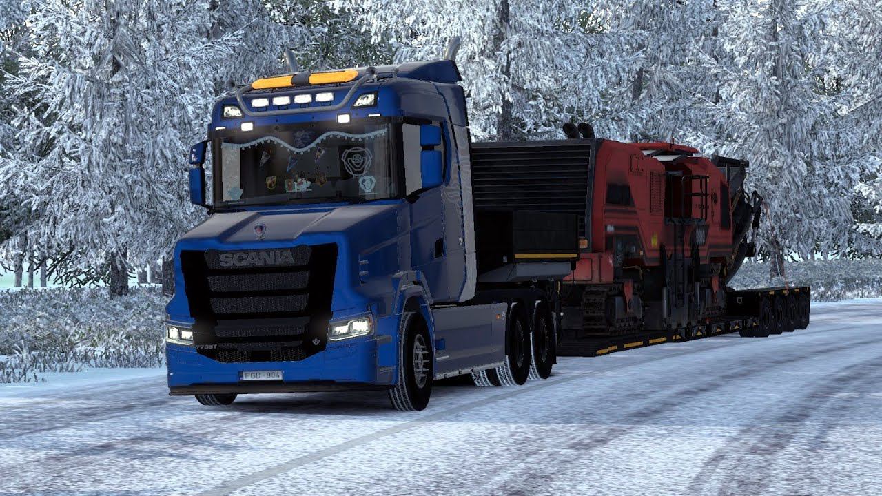 [ETS 2] Scania S NG TCab Pack_2022_44t HeavyHauling From Tallin смотреть онлайн
