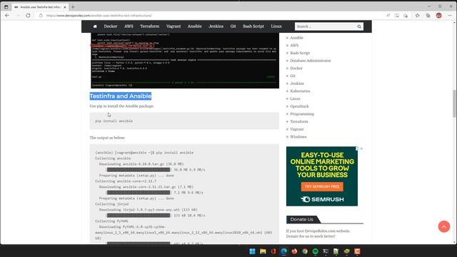 Ansible uses Testinfra test infrastructure смотреть онлайн