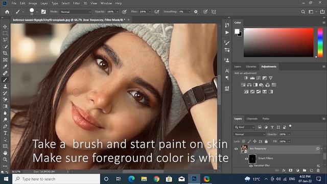 High-End skin retouch in one minute with frequency separation in photoshop смотреть онлайн