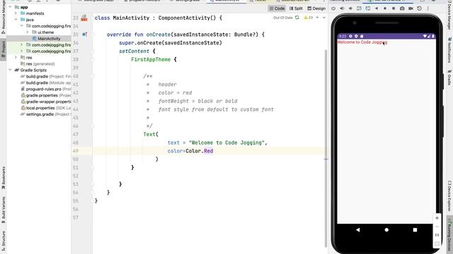 Kotlin With Jetpack Compose Ui And Material 3: Text Component смотреть онлайн