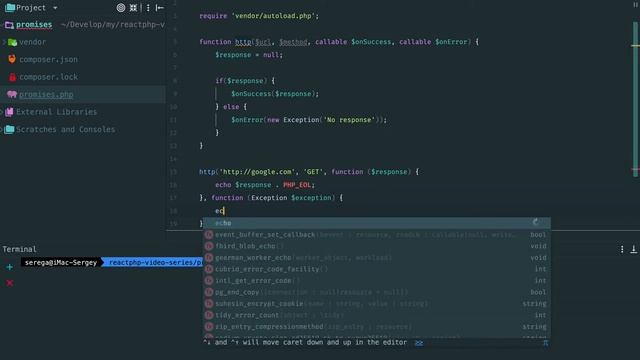 ReactPHP Tutorial #3: Promises смотреть онлайн