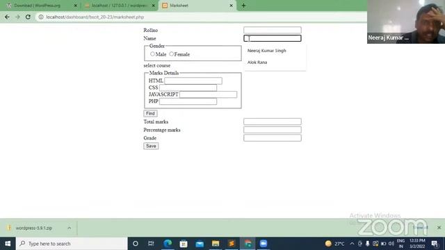 PHP WORKSHOP(MARKSHEET) FOR BSCIT 2ND YEAR,PPU,2-3-22 смотреть онлайн