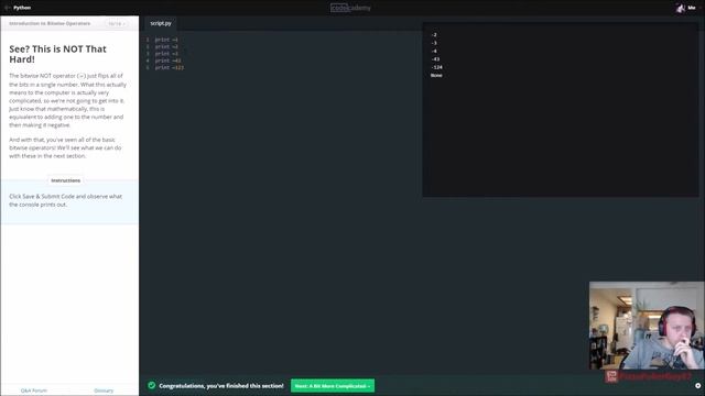Learn Python with CodeCademy: Introduction to Bitwise Operators смотреть онлайн