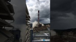 Подрыв старых труб Нижнетуринской ГРЭС