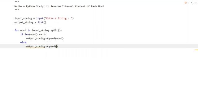 Write a Python Script to Reverse Internal Content of Each Word смотреть онлайн