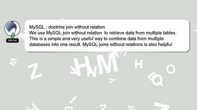 MySQL : doctrine join without relation смотреть онлайн