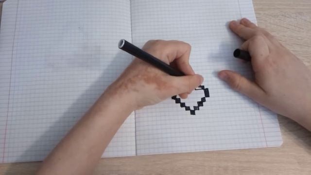Как нарисовать сердце в Minecraft смотреть онлайн