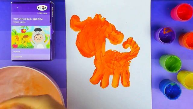 Пальчиковые краски - Как нарисовать собаку смотреть онлайн