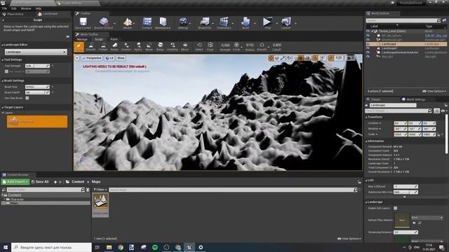 Создаем игру на Unreal Engine №7. Импорт ландшафта из реального мира в unreal engine. Часть 2. смотреть онлайн