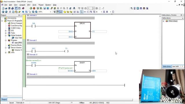 PLSY ,DPLSY ,DELTA PLC STEPPER PROGRAMMING HB86H смотреть онлайн