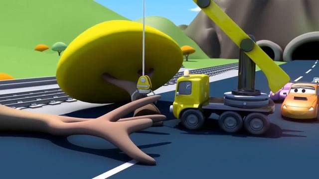 Troy The Train is The Power Cut in Train Town - Cars & Trucks construction cartoon (for children) смотреть онлайн