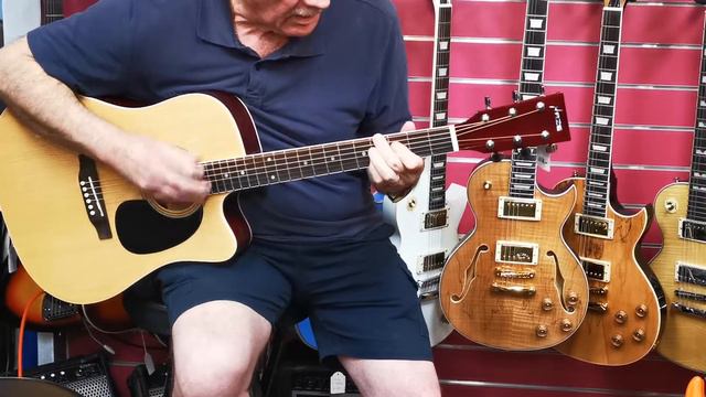 Haze F631BCEQ/N thin body acoustic guitar смотреть онлайн