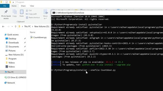 Convert any python file to .exe using pyinstaller | How to Convert .py to .exe смотреть онлайн
