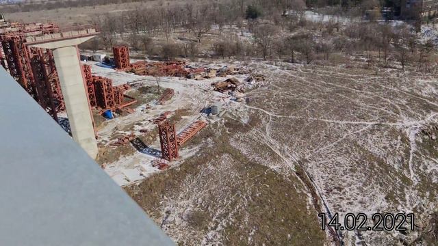 Продолжается строительство Запорожских Мостов. смотреть онлайн