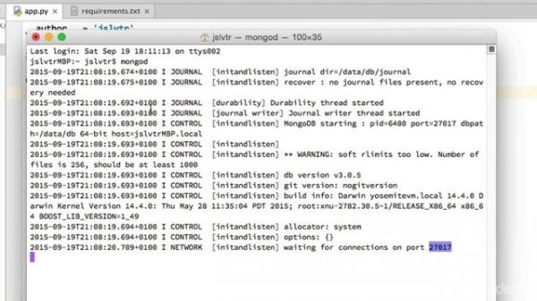 Lesson 20 - Full Python Course : Creating a PyCharm project that uses MongoDB and pymongo