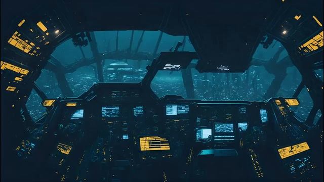 Night Ride- Cinematic Cyberpunk Ambient Music- Relaxing Soft Instrumental Ambient