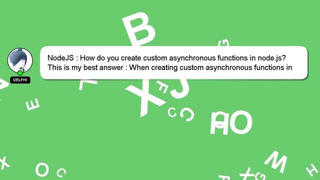 NodeJS : How do you create custom asynchronous functions in node.js? смотреть онлайн