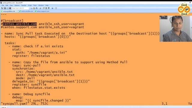 Ansible Synchronize - Direct file transaction between two remote hosts #geekstick смотреть онлайн
